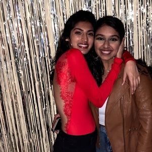 Red Backless Bodysuit